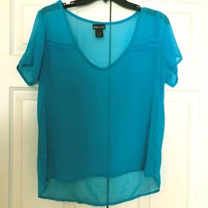 Wet Seal Sheer Short Leave Shirt